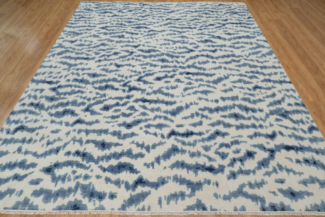 Isla Design Tiger Indigo Fine Hand-Knotted Indian Wool Rug - 244 x 305cm