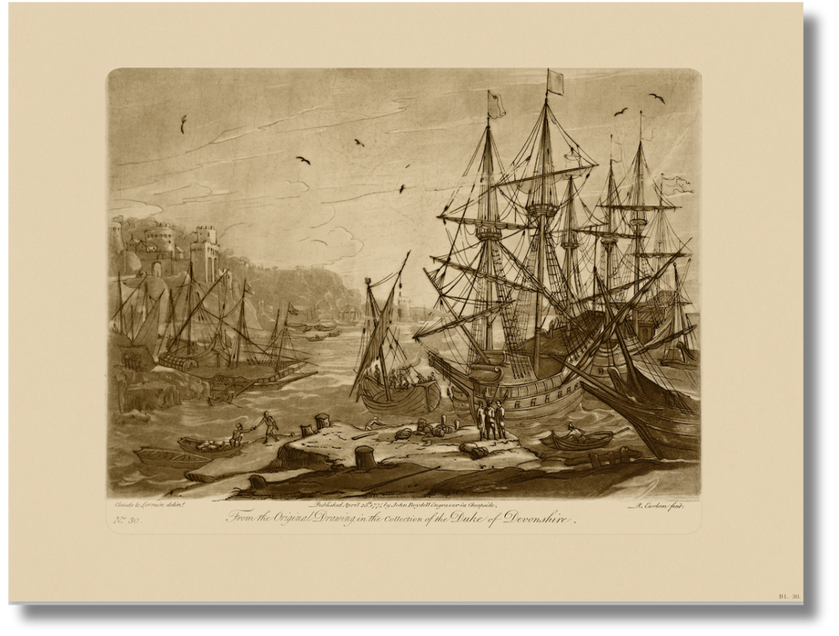 Claude Lorrain - Sepia Ship XXX