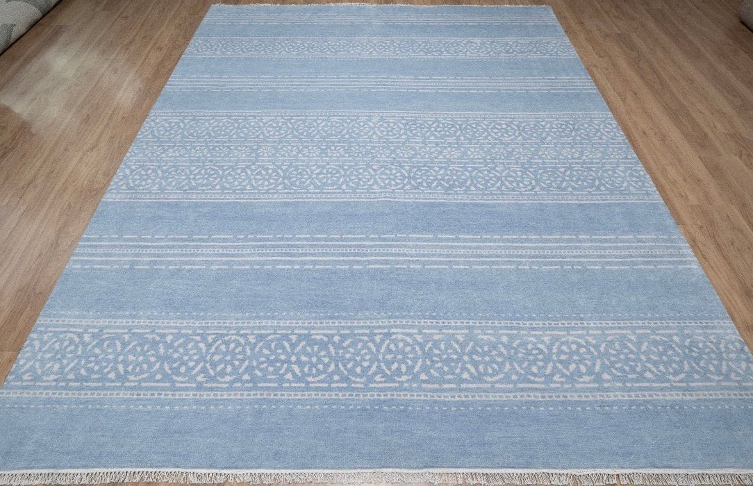 Isla Design Thera Reverse Sapphire Fine Hand-Knotted Indian Wool Rug - 244 x 305cm