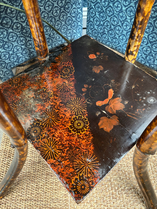 Vintage Japonisme Lacquered Tortoise Table