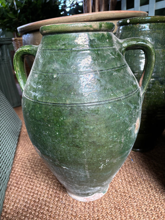 Vintage Green Glazed Antep Pot Medium