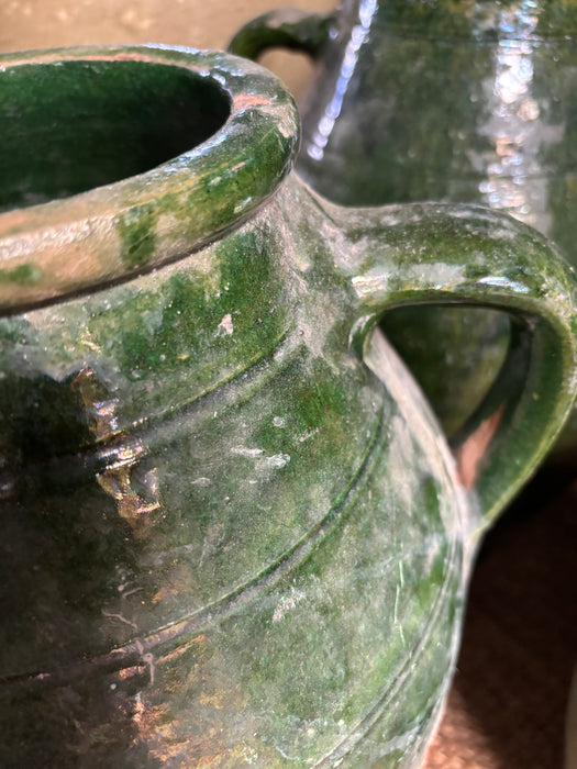 Vintage Green Glazed Antep Pot Medium