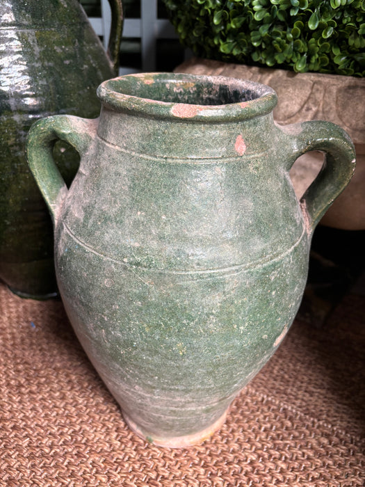 Vintage Green Glazed Antep Pot Small