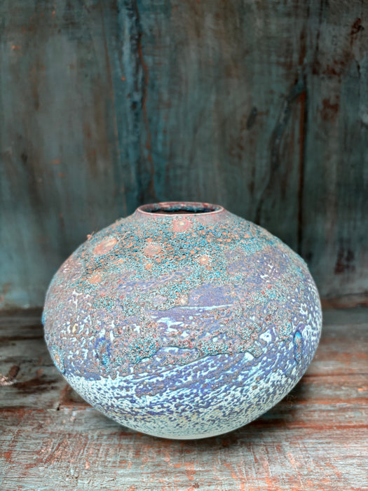 Vintage Glazed Turquoise Pot