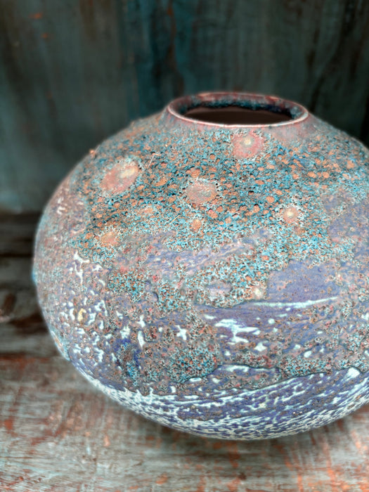 Vintage Glazed Turquoise Pot