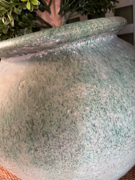 Green Glazed Terracotta Pot