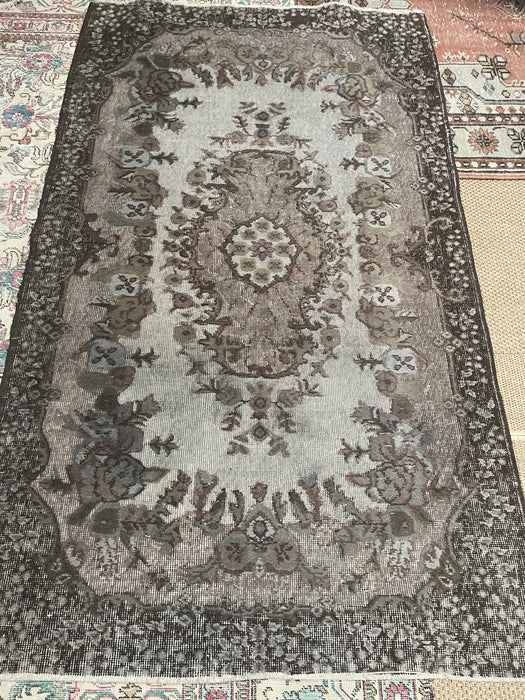 Vintage Turkish Rug - Dusky Mauve, Sage and Aquamarine - 120 x 205cm