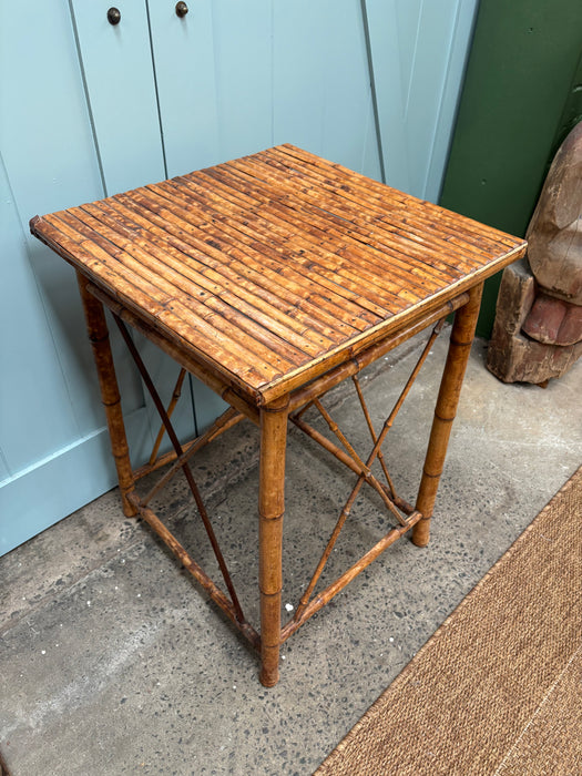 Vintage Square Cane Table