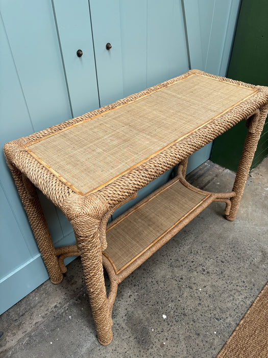 Rope and Raffia Console