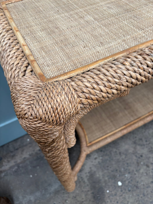 Rope and Raffia Console