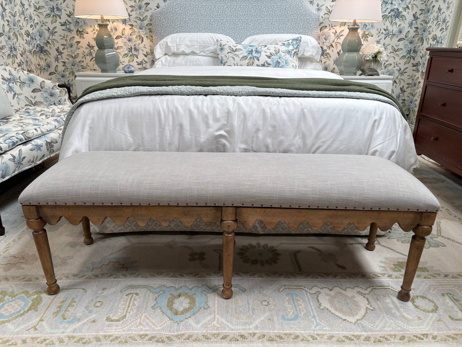 Scallop Linen Bed Bench