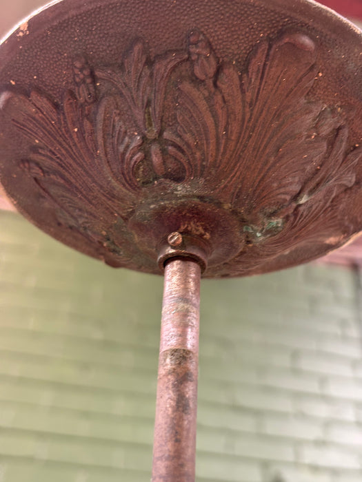 Antique Brass and Etched Glass Lantern