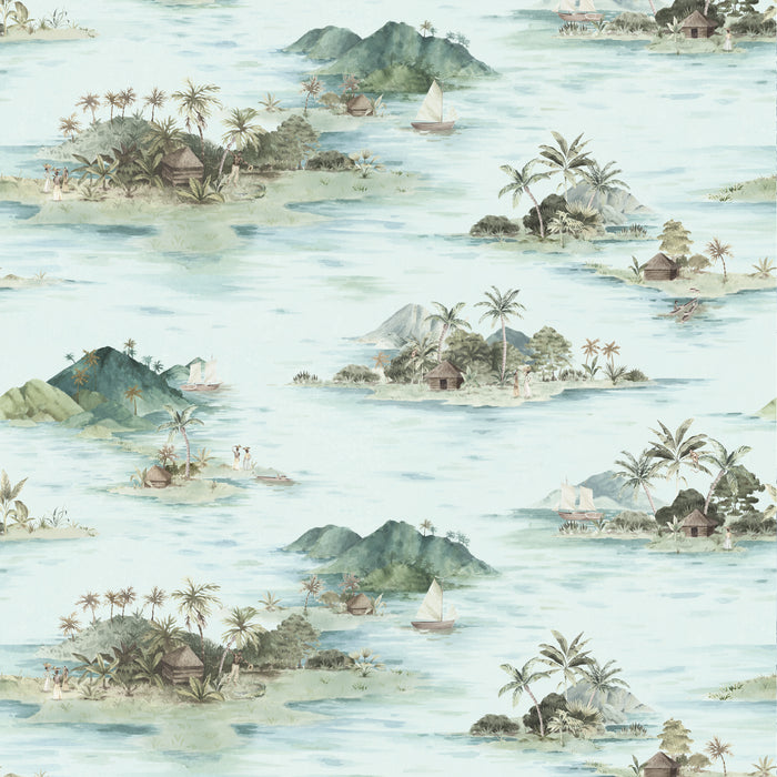 Sargasso Aquamarine Wallpaper