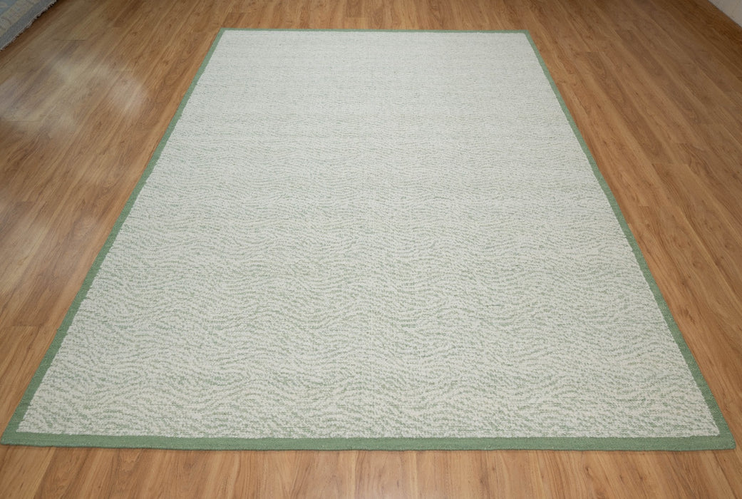 Sarduli Super-Soft Luxe Hand-Woven Boucle Rug - Ivory/Basil