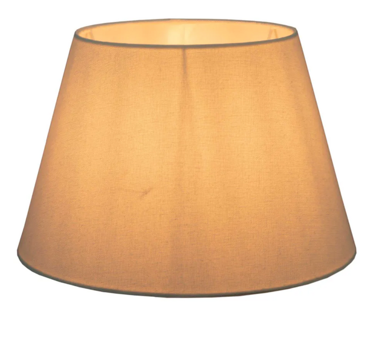 Large White Linen Lampshade