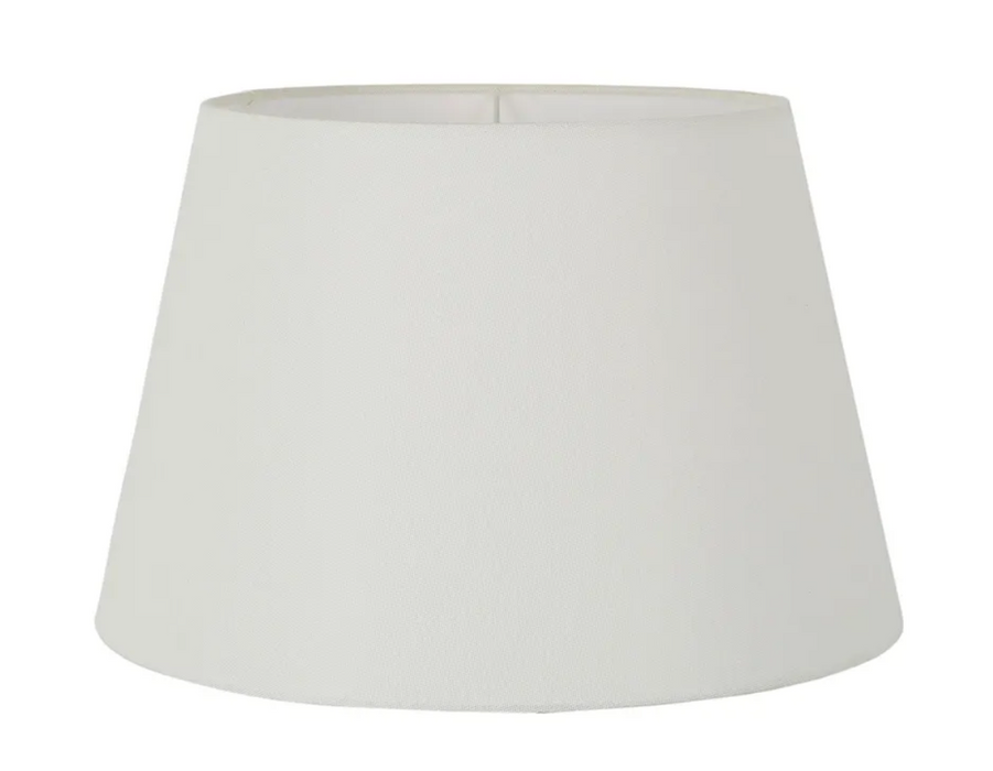 Medium White Linen Lampshade