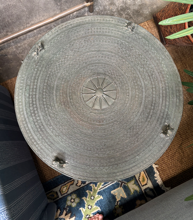 Thai Bronze Rain Drum Table