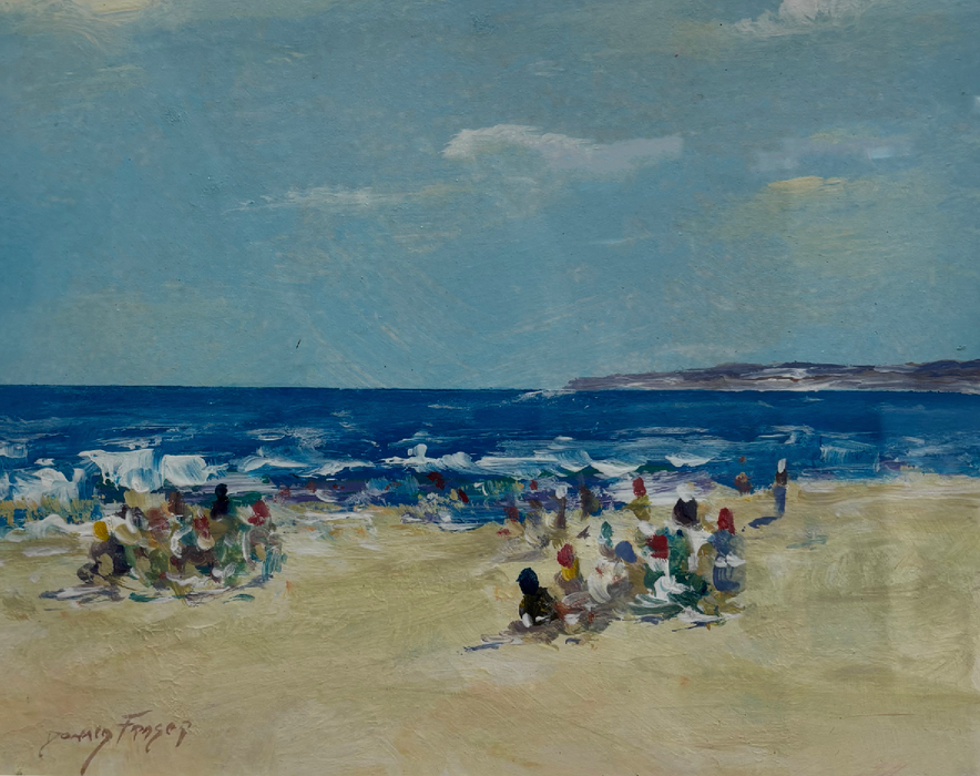 Vintage Painting 'Fun at the Beach' - Donald Fraser