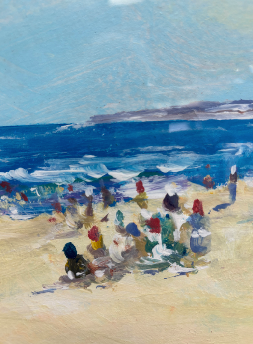 Vintage Painting 'Fun at the Beach' - Donald Fraser