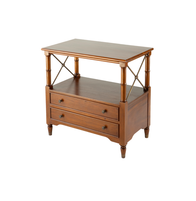 Xavier Furniture Grand Bahama Bedside Table - Walnut