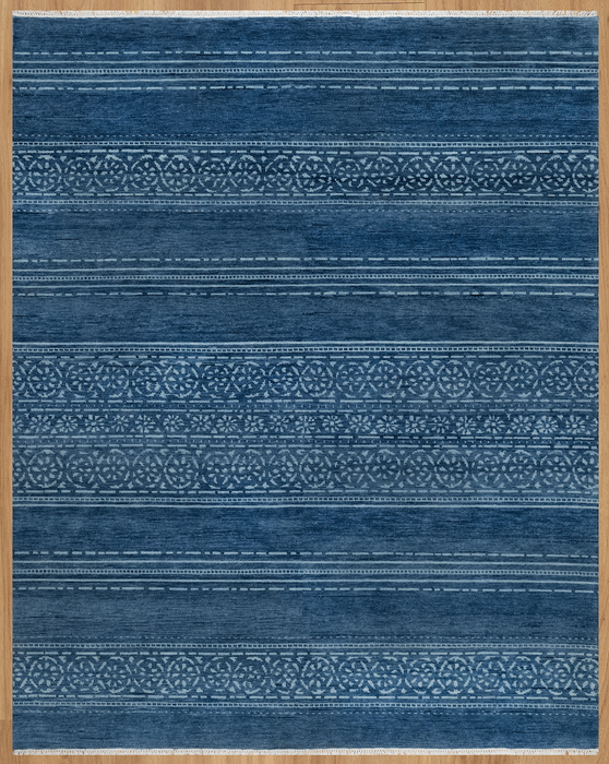 Isla Design Thera Indigo Fine Hand-Knotted Indian Wool Rug - 244 x 305cm