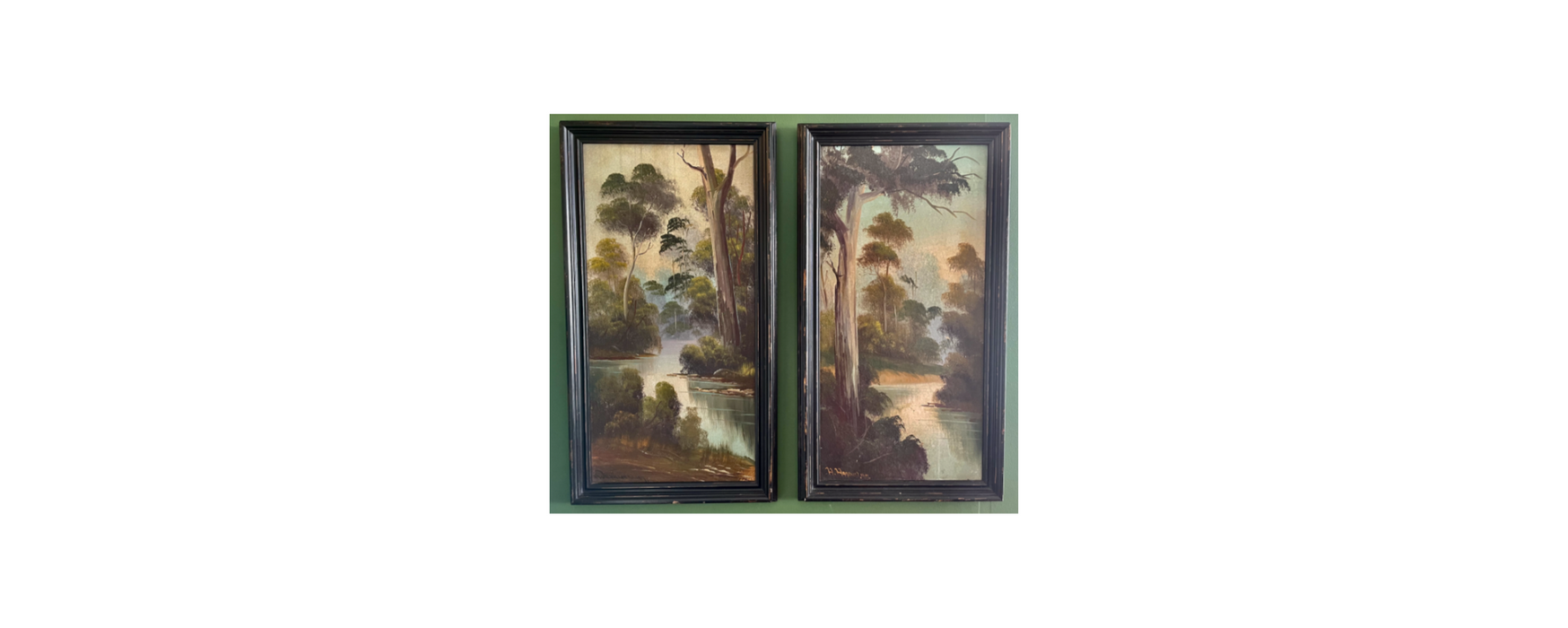 Pair of Early 20th Landscapes Oil on Board